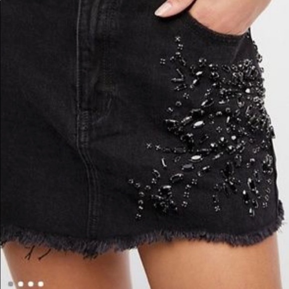 SOLD OUT Free People sequined denim skirt - Picture 2 of 2